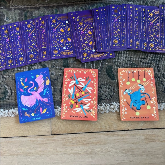 Affirmators! Tarot Deck - Purple & Gold Leopard Design - Picture 6 of 7